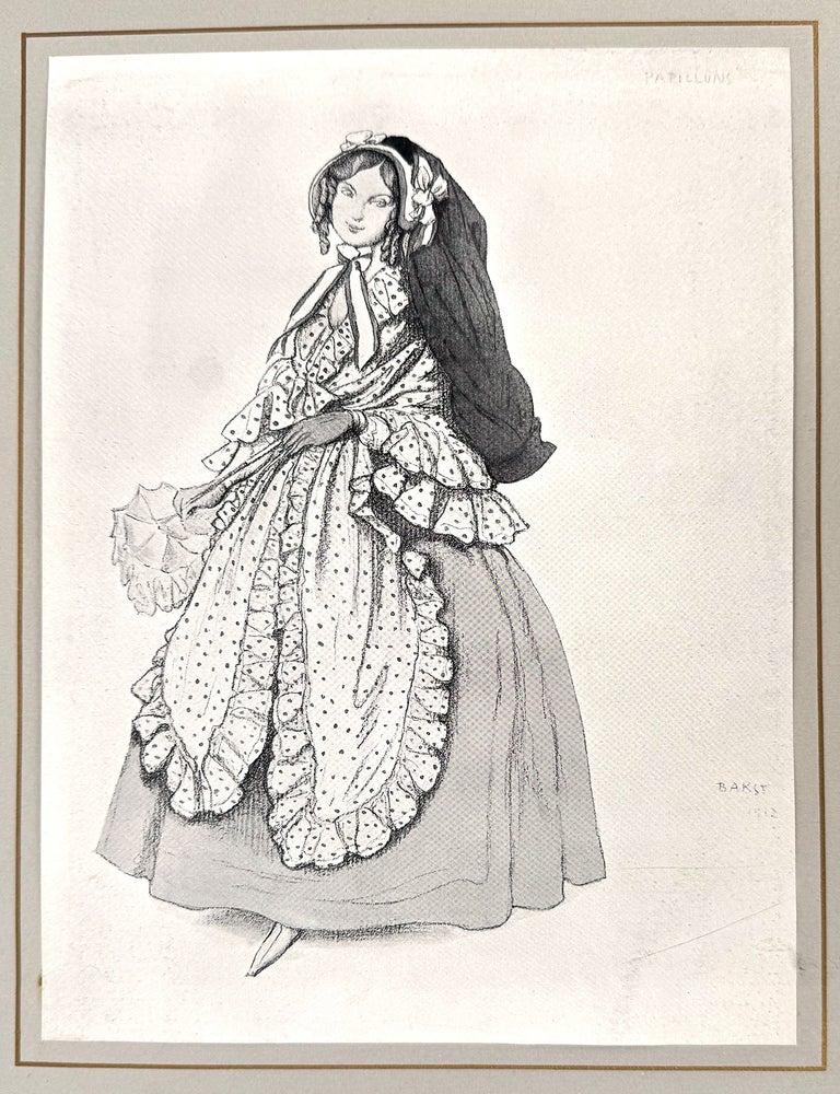 2578 Woman in a Mauve Dress in Papillons. L&eacute;on Bakst.