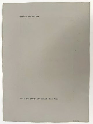 Set design for H&eacute;l&egrave;ne de Sparte
