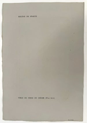 Set design for Hélène de Sparte