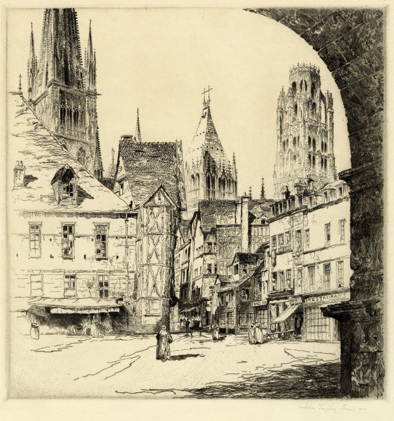 270 Rouen; The Cathedral of Notre Dame from the South; From the French Church Series, plate #4. John Taylor Arms.