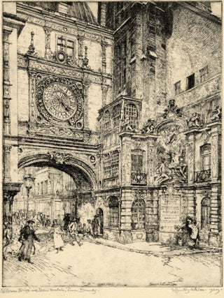 271 The Grosse Horloge and Fountain, Rouen, Normandy. Edmund Joseph Sullivan