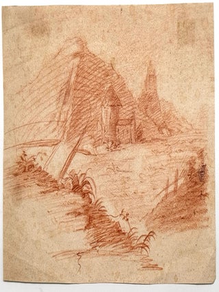 2845 Rural landscape with castle ruins. 17th century French School