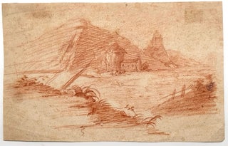 2845 Rural landscape with castle ruins. 17th century French School