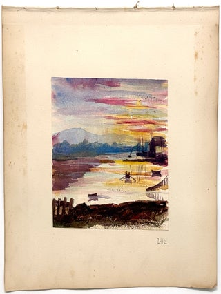 Rowboat on a lake