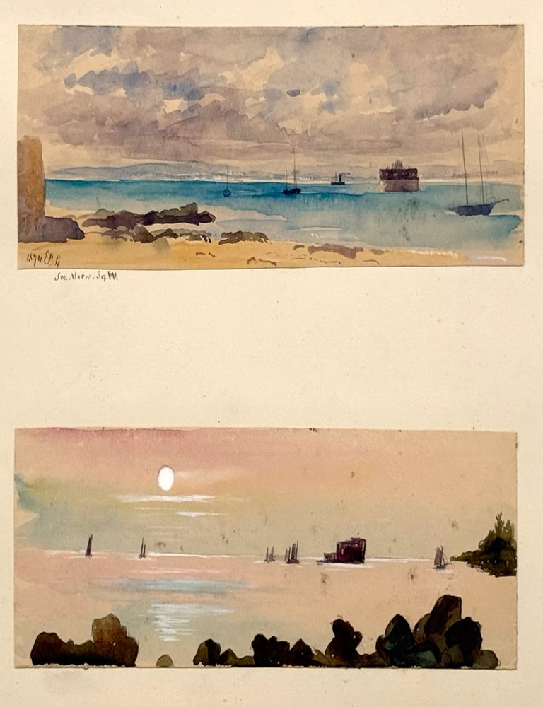 2873 Two views, Near Seaview, Isle of Wight. Ellen Brooker Beale.