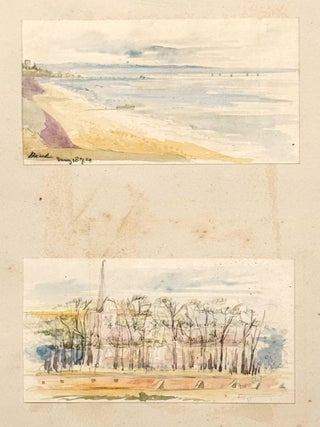 2928 Two watercolors; View of Daul and English Church. Ellen Brooker Beale