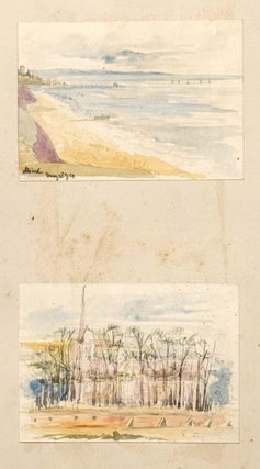 2928 Two watercolors; View of Daul and English Church. Ellen Brooker Beale