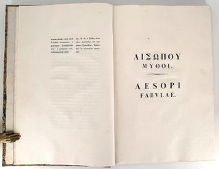 Aesopi Phrygii Fabulae graecae latine conversae (Aesop the Phrygian / Greek Fables Translated into Latin)