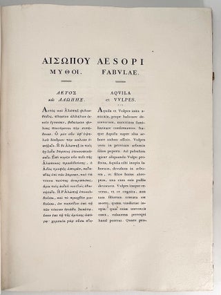 Aesopi Phrygii Fabulae graecae latine conversae (Aesop the Phrygian / Greek Fables Translated into Latin)