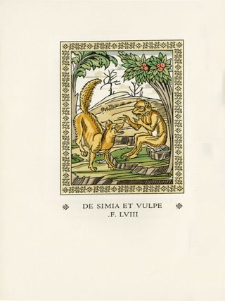 FABLES OF AESOP Printed from the Veronese Edition of MCCCCLXXIX in Latin Verses and the Italian Version by Accio Zucco. - (And:) The First Three Books of Caxton's Aesop Containing the Fables Illustrated in the Verona Aesopus of MCCCCLXXIX.