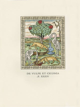 FABLES OF AESOP Printed from the Veronese Edition of MCCCCLXXIX in Latin Verses and the Italian Version by Accio Zucco. - (And:) The First Three Books of Caxton's Aesop Containing the Fables Illustrated in the Verona Aesopus of MCCCCLXXIX.