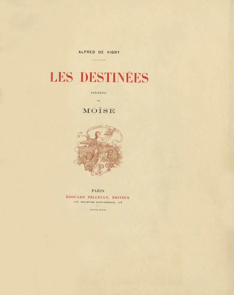301 Les Destinées; Précédés de Moïse. Alfred Victor Vigny, Comte de, 1797 – 1863.