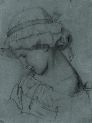 343 Study of a Sleeping Girl in a Cap. Jean-Baptiste Greuze, attributed to