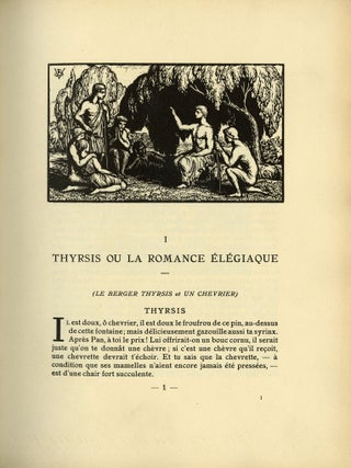 Les Pastorales; Traduites intégralement par Gabriel Soulages. Bois originaux de J.-B. Vettiner