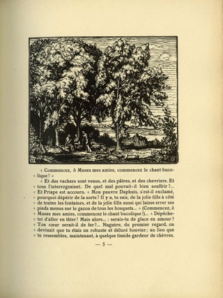 Les Pastorales; Traduites intégralement par Gabriel Soulages. Bois originaux de J.-B. Vettiner