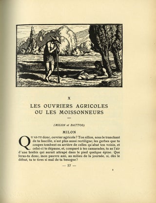 Les Pastorales; Traduites intégralement par Gabriel Soulages. Bois originaux de J.-B. Vettiner