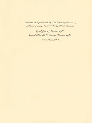 The Chessplayer & Other Essays; with an introduction by R. George Thomas and with two wood-engravings by Hellmuth Weissenborn
