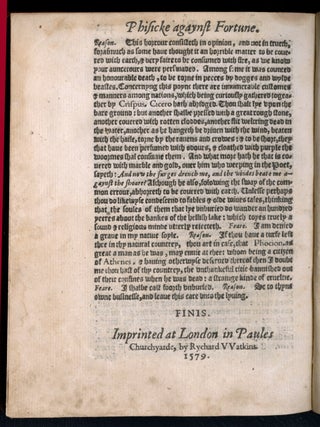 Phisicke against Fortune, as well prosperous, as adverse, contained in two Bookes [History of Gain and Fortune]