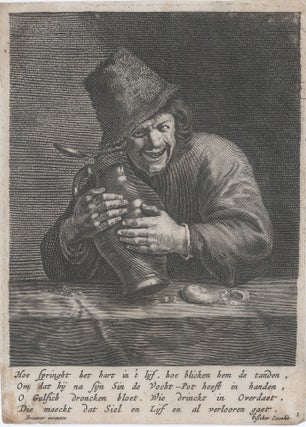 393 To drink in excess. Cornelis Visscher, after Adriaen Brouwer