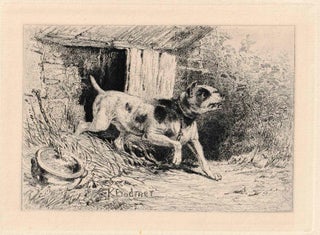 411 Watchdog, from Eaux-Fortes Animaux & Paysages. Karl Bodmer