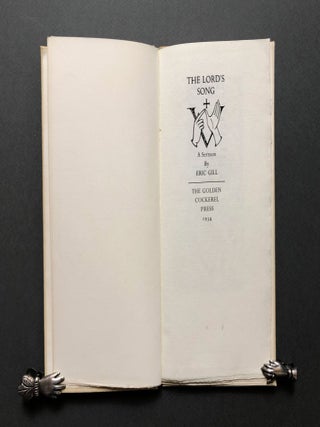 The Lord's Song: A Sermon by Eric Gill