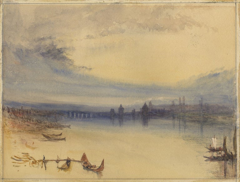 466 Lake Constance ; The Oberstadt at Bregenz with Lake Constance (the Bodensee) Beyond, from the Gebhardsberg. Joseph M. W. Turner, after.