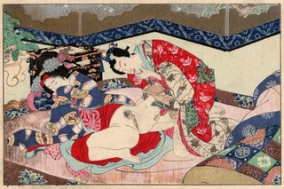 Seishi Ai-oi Genji; Set of 12 Shunga works together with an astrological commentary print