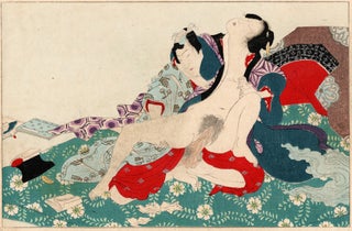 Seishi Ai-oi Genji; Set of 12 Shunga works together with an astrological commentary print