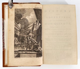 History and Adventures of the Renowned Don Quixote; Translated from the Spanish of Miguel de Cervantes Saavedra. To which is prefixed, Some Account of the Author’s Life. By T[obias] Smollett, M.D. Illustrated with twenty-eight new copper-plates, designed by Hayman, and elegantly engraved. The third edition, corrected. In four volumes.