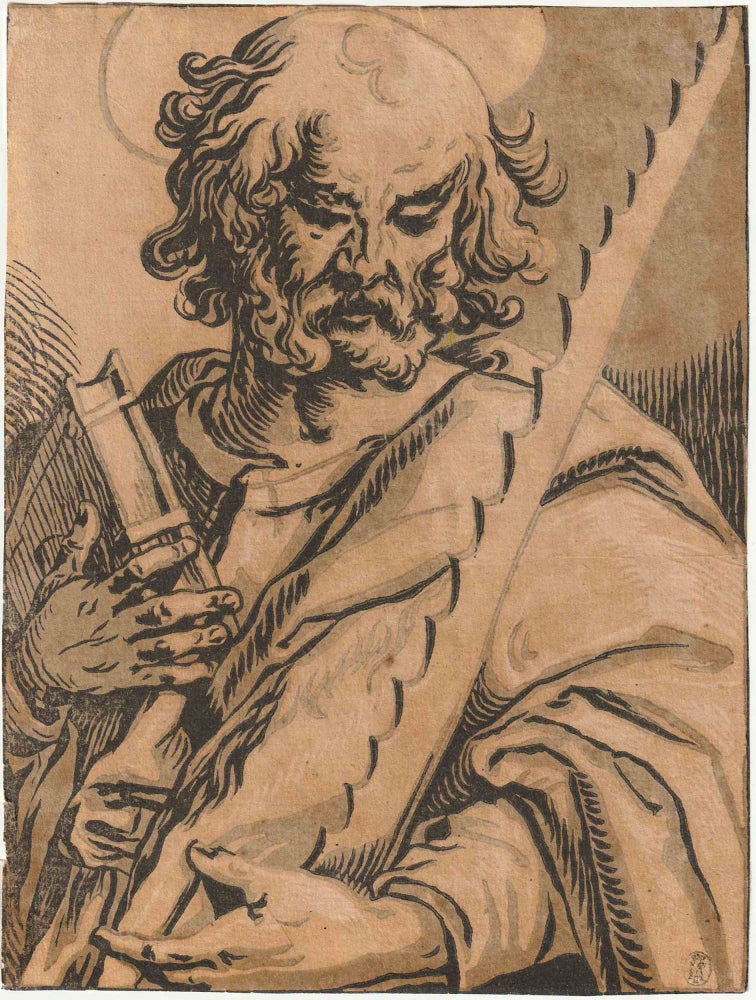 592 Saint Simon, from Christ and the Apostles. Ludolph Busïnck, after Georges Lallemand.