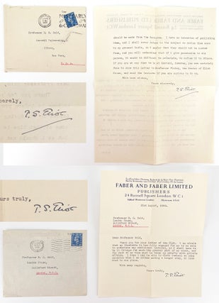 593 Two Typed Letters Signed (TLS). T. S. Eliot