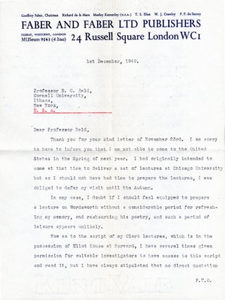 Two Typed Letters Signed (TLS)