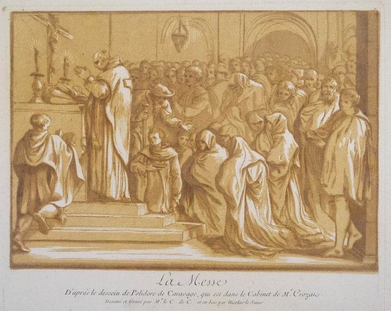 596 La Messe (The Mass). Nicolas La Sueur, after Caravaggio.