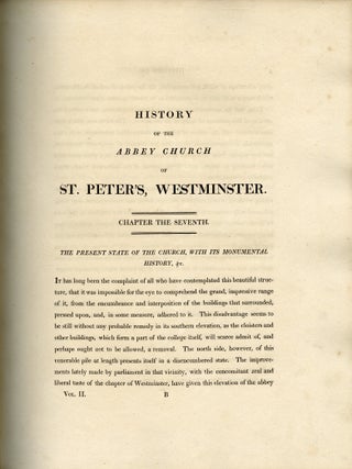 The History of the Abbey Church of St. Peter's Westminster; Its Antiquities and Monuments