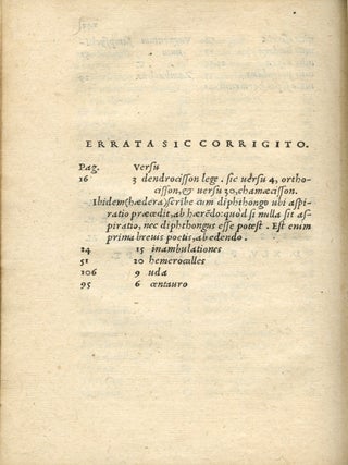 De re hortensi libellus (A small book on gardening); ...vulgaria herborum, florum ac fruticum qui in hortis conseri solent nomina latinis vocibus efferre docens ex probatis authoribus, in puerorum gratiam....