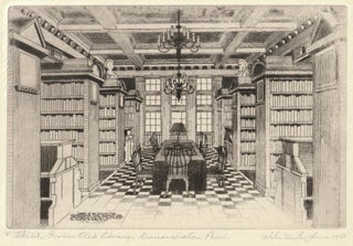 613 The Grolier Club Library (Sketch), Demonstration Print. John Taylor Arms