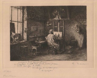 629 Millet in his Studio. Frederic Jacque