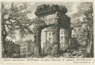 639 Avanzo del Pronao del Tempio di Giove Tonante, from Le Antichità Romane. Giovanni Battista...