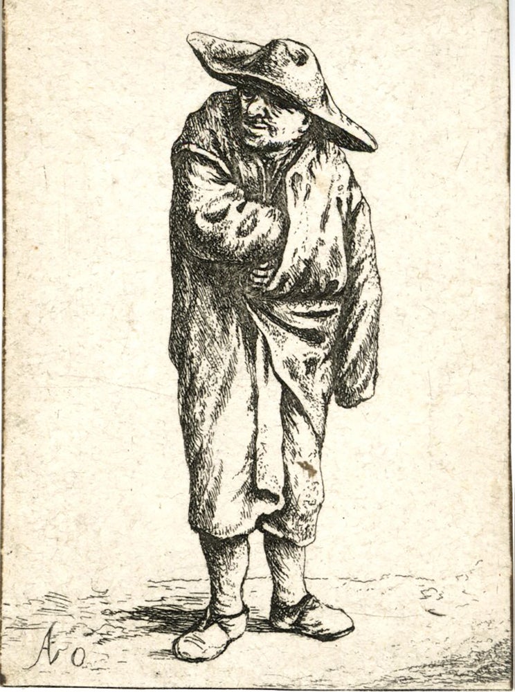 663 Peasant With His Hand in His Cloak. David Deuchar, after van Ostade.