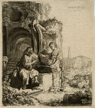 675 Christ and the Woman of Samaria Among Ruins. James Bretherton, After Rembrandt van Rijn
