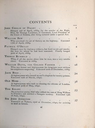 The Complete Newgate Calendar; Being Captain Charles Johnson's General History of the Lives and Adventures of the Most Famous Highwaymen, Murderers, Street Robbers, and Accounts of the Voyages and Plunders of the Most Notorious Pyrates, 1726