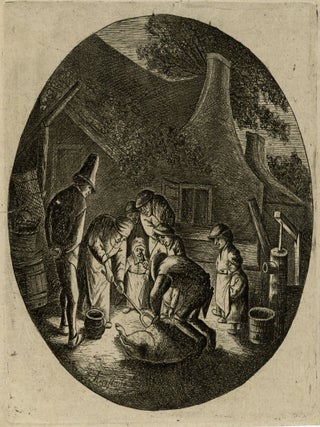 699 Les paysans tuant un porc; Les paysans tuant un porc. David Deuchar, after van Ostade