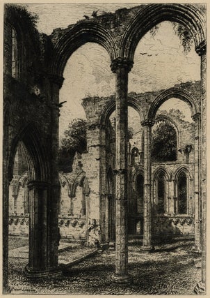 707 Fountains Abbey, Yorkshire: Chapel of the Nine Altars, from The Portfolio. Alfred-Louis...