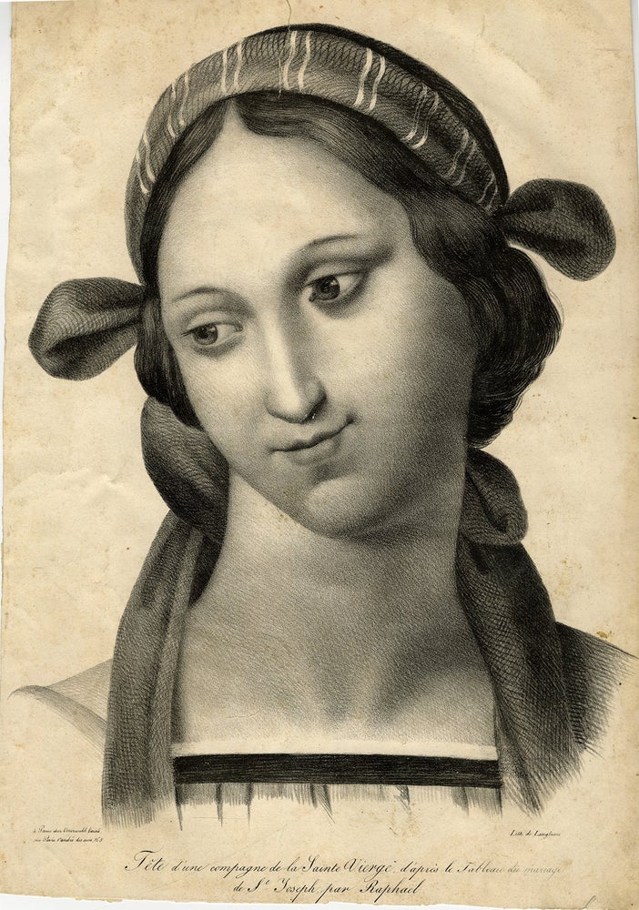 719 Head of a Companion of the Blessed Virgin (after Raffaello Sanzio). Pierre Planat.