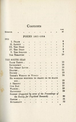 The Collected Poems of Rupert Brooke. With a Memoir