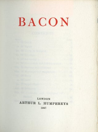 The Essays Of Bacon