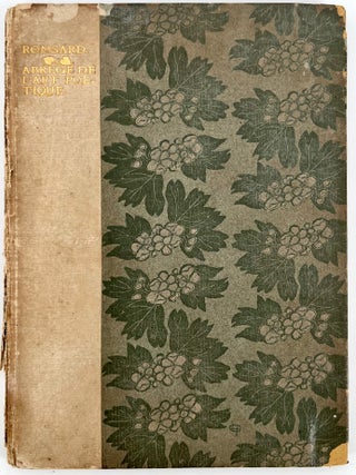 Abrégé de L'Art Poétique François par Pierre de Ronsard
