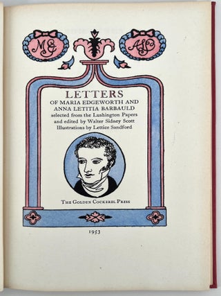 Letter of Maria Edgeworth and Anna Letitia Barbauld