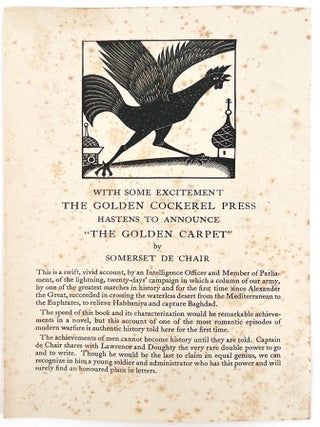 The Golden Carpet; Published by Permission of the War Office