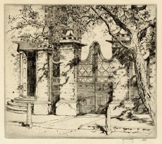 782 The Old Smyth Gate, Charleston, South Carolina. Alfred Hutty